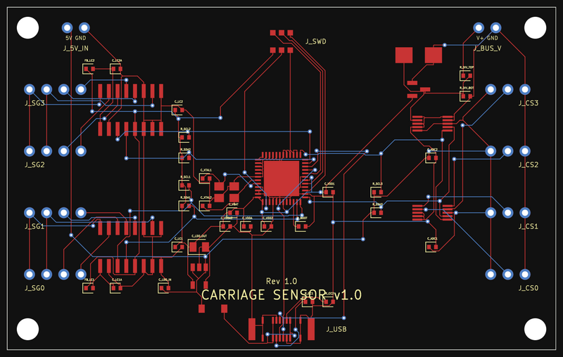PCB layout of multi-channel sensor hub