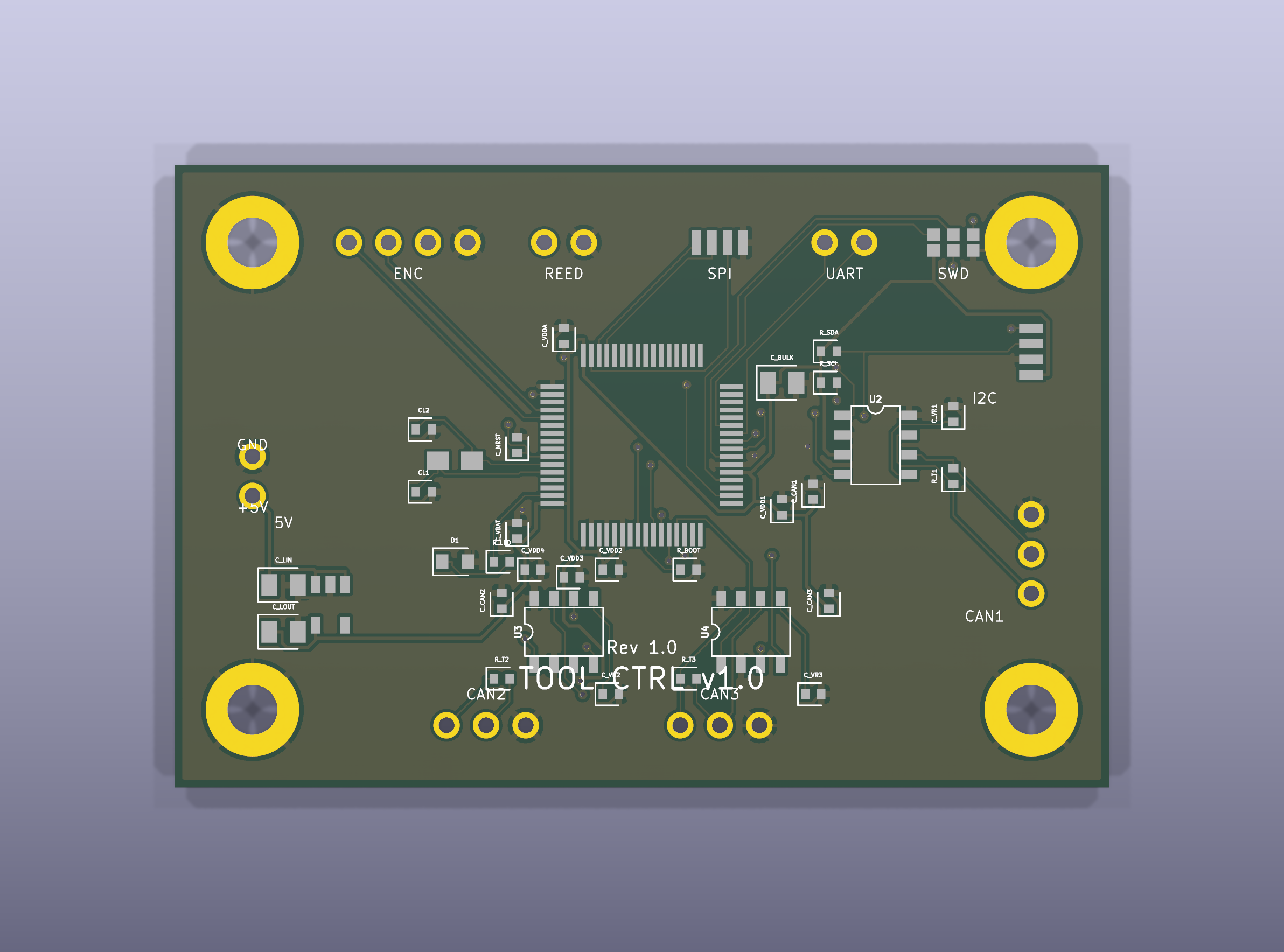 3D render of STM32 tool controller